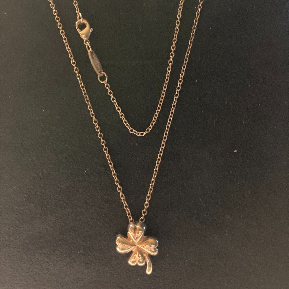 Tiffany & Co 925 silver 4 leaf 3-D Clover